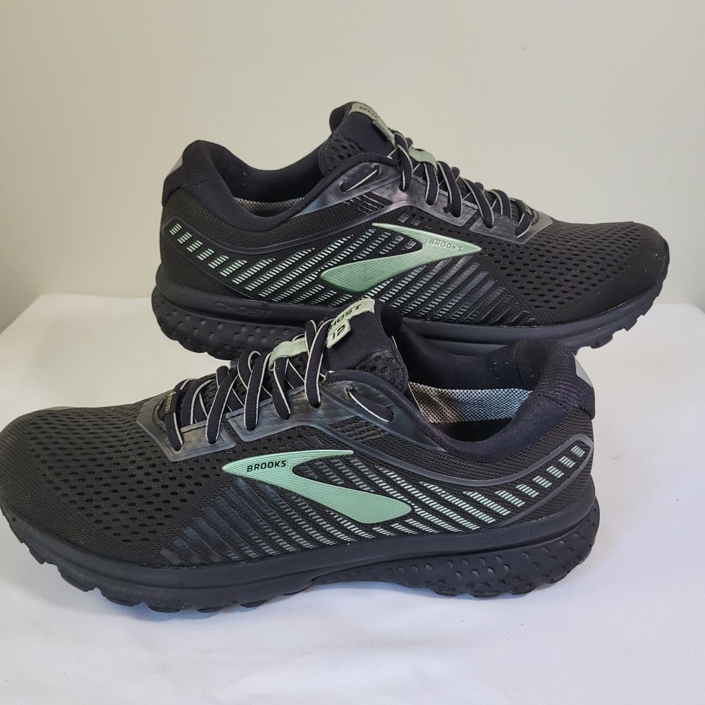 Brooks Ghost 12 GTX Womens Running Shoes Black Mint Gore-Tex 1202991B010 Size 10 - Picture 1 of 6